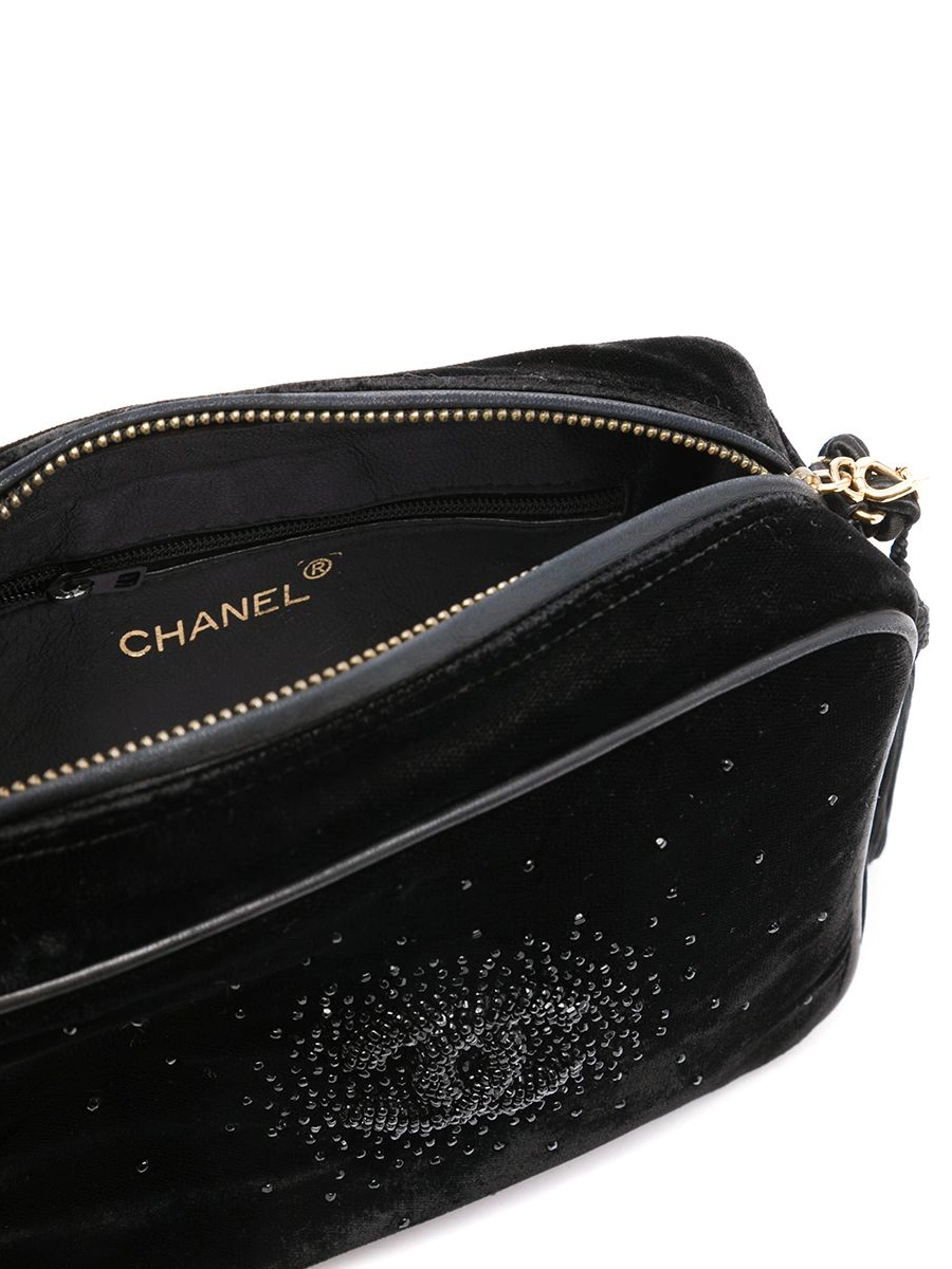 Affordable HOT SALE Women bag CC crossbody rhinestone-embellished CHANEL 1990s 0429